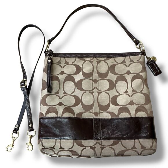 Coach Tan and Brown Crossbody Bag with Signature Style - Picture 1 of 7